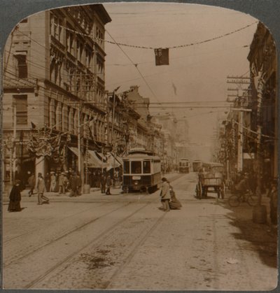 Yonge St., ser nordover fra King St., det travle sentrum av Toronto, Canada, 1904 av Unbekannt