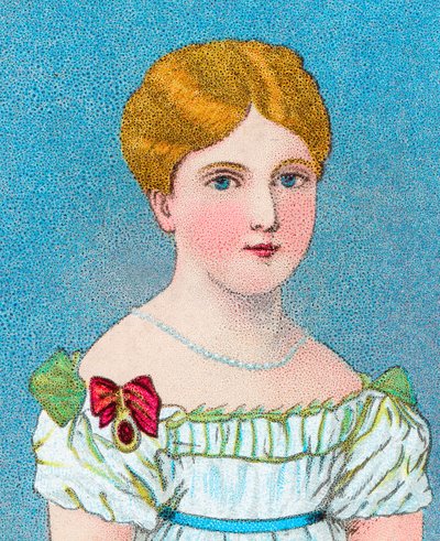 Ung dronning Victoria, deretter prinsesse Alexandrina Victoria av Kent, c1829 c1902 av Unbekannt