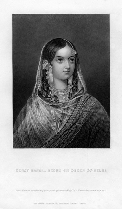 Zenat Mahal - Begum eller dronning av Delhi, 1800-tallet av Unbekannt