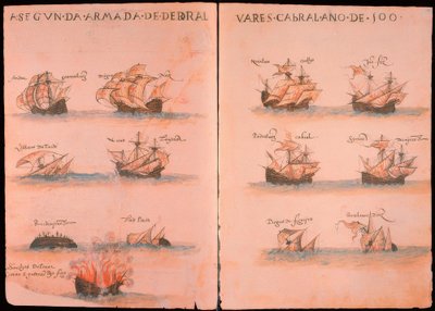 portugal. Flott under Cabral 1500 av Unbekannt