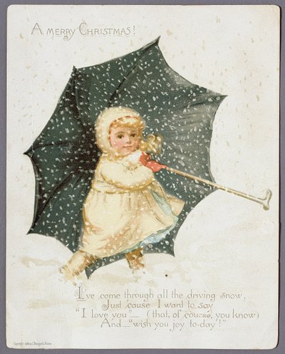En god jul, julekort, 1888 av Unbekannt Unbekannt