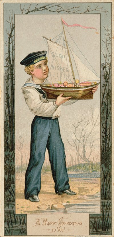 En god jul til deg, julekort, 1879 av Unbekannt Unbekannt