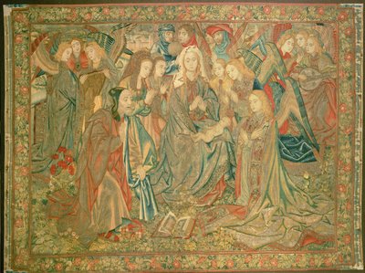 Tilbedelse av Kristusbarnet (Tapestry) av Unbekannt Unbekannt