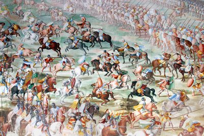 Kampscene, detalj fra freskene i Hall of Battles av Unbekannt Unbekannt