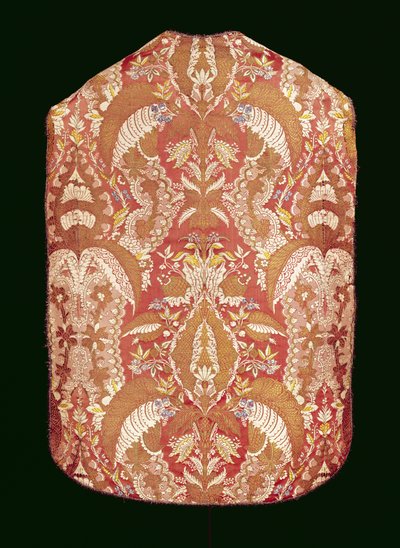 Chasuble, blondemønstret silke, fransk, ca. 1720 av Unbekannt Unbekannt