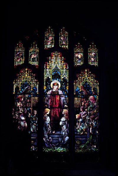 Kristus med små barn av Tiffany, 1902 (hele vinduet) av Unbekannt Unbekannt