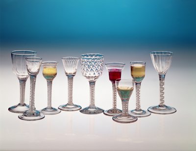 Samling vinglass, ca. 1755-60 av Unbekannt Unbekannt