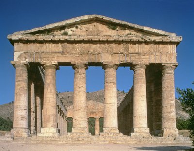 Gresk tempel, ca. 424-416 f.Kr. (detalj) av Unbekannt Unbekannt