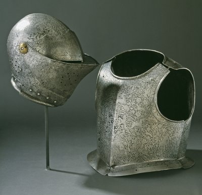 Hjelm og rustning, ca. 1620 (stål) av Unbekannt Unbekannt
