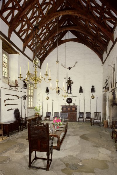 Interiøret i Great Hall, Cotehele House, Cornwall av Unbekannt Unbekannt
