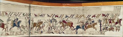 Kong Harold blir drept og engelskmennene snur på flukt, Bayeux Tapestry av Unbekannt Unbekannt