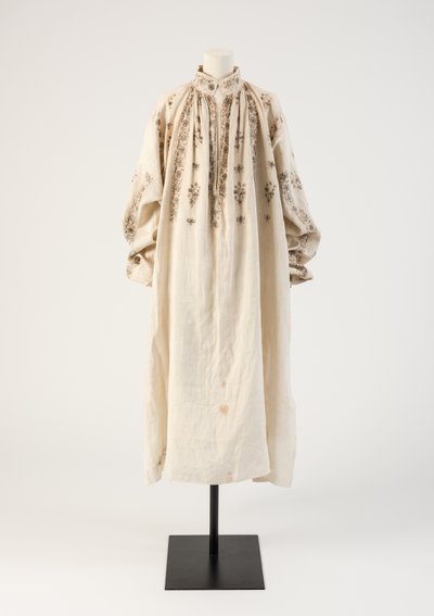Herre svart brodert linskjorte, 1600-tallet (lin) av Unbekannt Unbekannt
