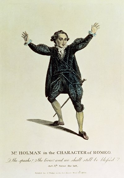 Mr Holman i Character of Romeo, pub. 1784 av Unbekannt Unbekannt