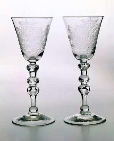 Newcastle lett balusterbeger med nederlandsk våpengravering, 1700-tallet av Unbekannt Unbekannt