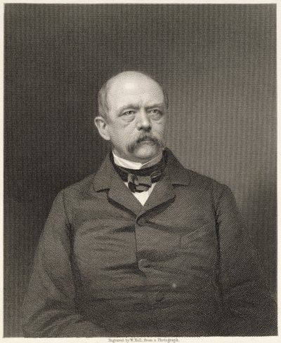 Portrett av Otto von Bismarck (1815-98) gravert av William Holl (1807-71) fra et fotografi, pub. av William Mackenzie av Unbekannt Unbekannt