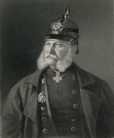 Portrett av William I (1797-1888) Konge av Preussen og keiser av Tyskland, gravert av William Holl (1807-71) pub. av William Mackenzie av Unbekannt Unbekannt