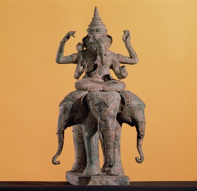 Statue av den hinduistiske guden Ganesh (malt stein) av Unbekannt Unbekannt