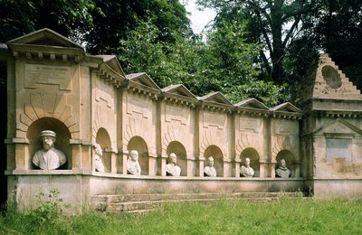 Stowe, William Kent (1684–1748), Temple of British Worthies, ca. 1735, Buckinghamshire, Storbritannia av Unbekannt Unbekannt