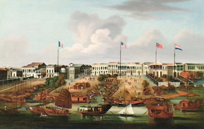 The Hongs of Canton - China Trade, ca. 1850 av Unbekannt Unbekannt