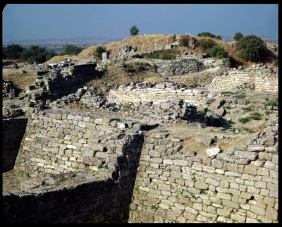 Hissarlik-haugen, stedet for den gamle byen Troy, 3000-1100 f.Kr. av Unbekannt Unbekannt