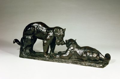 To Jaguarer av Rembrandt Bugatti (1885-1916) av Unbekannt Unbekannt