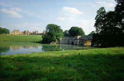 Utsikt fra innsjøen, Blenheim Palace, Oxfordshire av Unbekannt Unbekannt