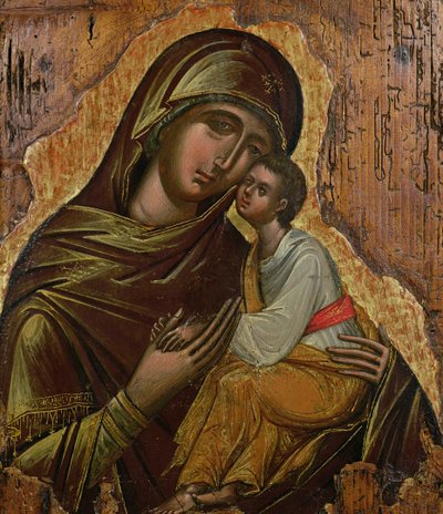 Virgin of Tenderness, gresk ikon fra Kreta, sent på 1400-tallet av Unbekannt Unbekannt