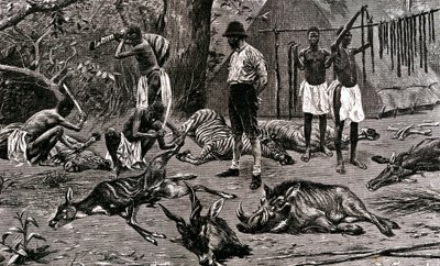 En flott jaktdag! 1900 (gravering) av Unbekannter Künstler