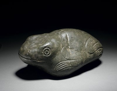 En sjelden aztekisk steinfrosk, ca. 1200-1521 av Unbekannt