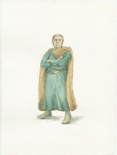 En rekonstruksjonsillustrasjon som viser hertug William av Normandie rundt 1066 av Unbekannter Künstler