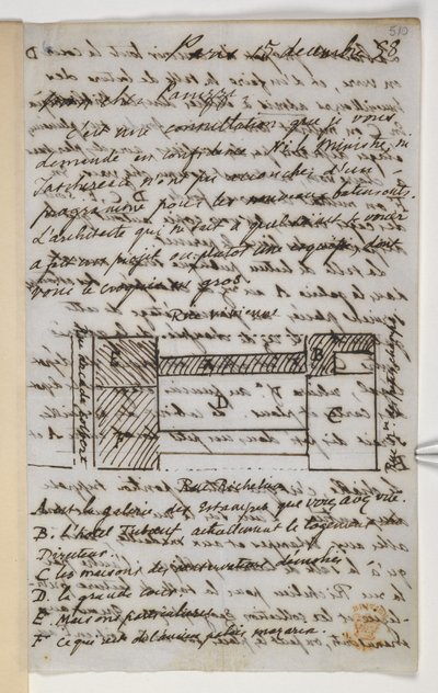 Legg til MS 36718 f.510 Brev til Panizzi av Unbekannter Künstler