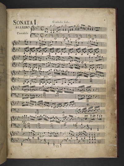 Legg til MS 41631 f.2r Beethovens kopi av hans tre tidlige pianoforte-sonater i Eb, F-moll og D av Unbekannter Künstler