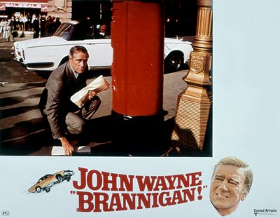 Brannigan filmplakat av Douglashichok med John Wayne i hovedrollen 1975 av Unbekannt