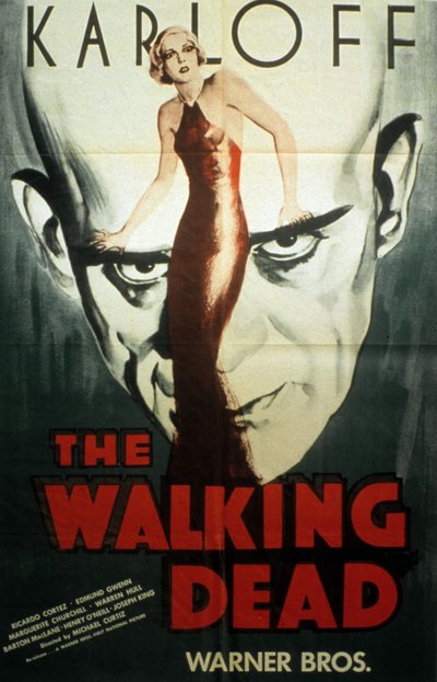 Plakat for filmen The Walking Dead av Michael Curtiz med Boris Karloff 1936 av Unbekannt