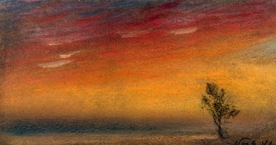 Etterglød forårsaket av utbruddet i Krakatoa, 9. november 1883 av Unbekannter Künstler
