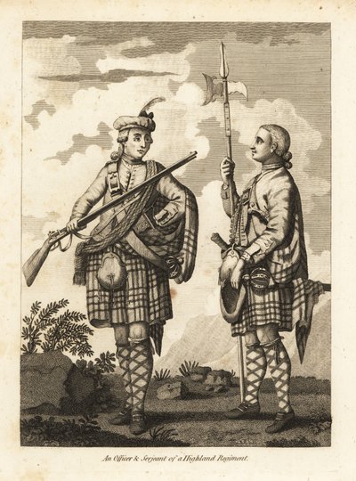 En offiser og serjeant for et Highland Regiment av Unbekannt
