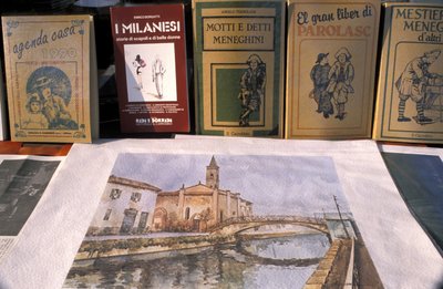 Antiker Handelsmarkt, Naviglio Grande, Mailand, Lombardei, Italien von Unbekannt