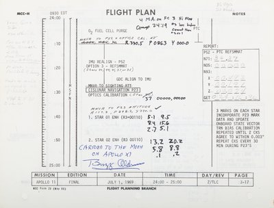 Apollo 11 Flight Plan, s 3-17/3-18. NASA/MSC av Unbekannt
