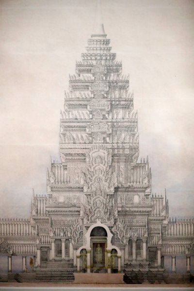 Asian Civilizations Museum, Angkor, Utforsking av Kambodsjas hellige by, Forfra av de tre første innhegningene til ANgkor wat, Louis Delaporte, Kambodsja av Unbekannt