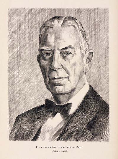 Balthazar van der Pol , nederlandsk elektroingeniør, ca 1930-tallet av Unbekannt
