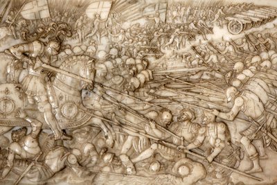 Basilica of St, Denis, Graven til Frans 1, kongen av Frankrike og Claude av Frankrike, Foundations lavrelieff, Skildring av slaget ved Marignano i 1515 - den seirende intervensjonen til Frans 1, Saint-Denis, Frankrike av Unbekannt