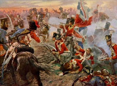 Slaget ved Quatre Bras i 1815 (trykk) av Unbekannter Künstler