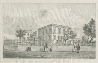Bilston - Wesleyan Chapel: litografi, nd [?1840-tallet] av Unbekannt