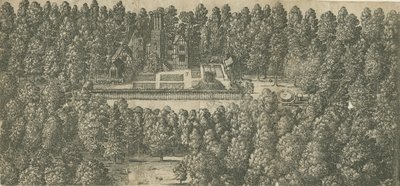 Boscobel House: gravering, og [1600-tallet] av Unbekannt