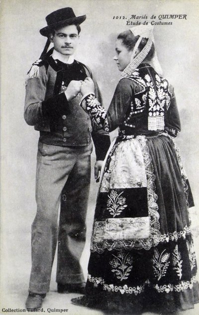 Bruder og brudgom fra Duimper, tidlig på 1900-tallet (postkort) av Unbekannter Künstler