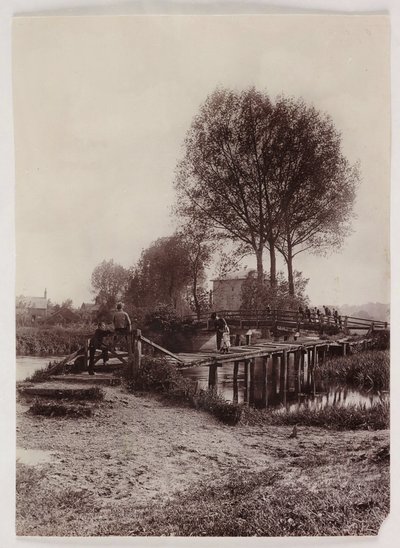 Broer, haugbarn på en bro, ca 1890 av Unbekannt
