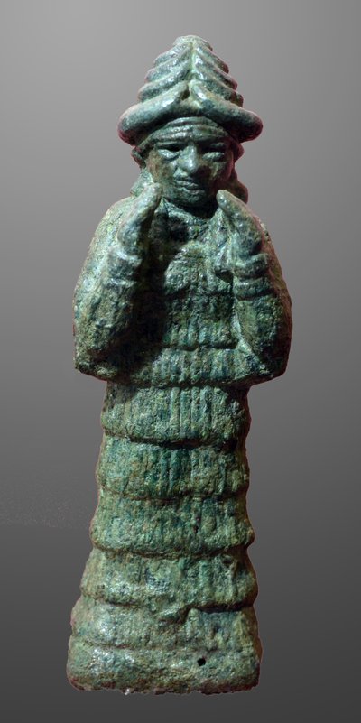 Bronsefigur av skytsgudinnen LAMA, Mesopotamia ca. 2035-1794 f.Kr. av Unbekannt