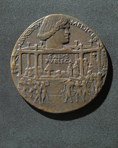 Bronsemedalje slått til minne om Giuliano de Medici (Firenze av Benjamin Baud