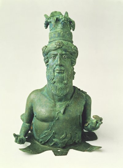 Byste av Dionysus-Sabazius, fra Pompeii, slutten av det 2. århundre f.Kr. (bronse) av Unbekannt