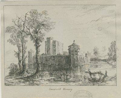 Caverswall Castle: blekkskisse og [?1800-tallet] av Unbekannt